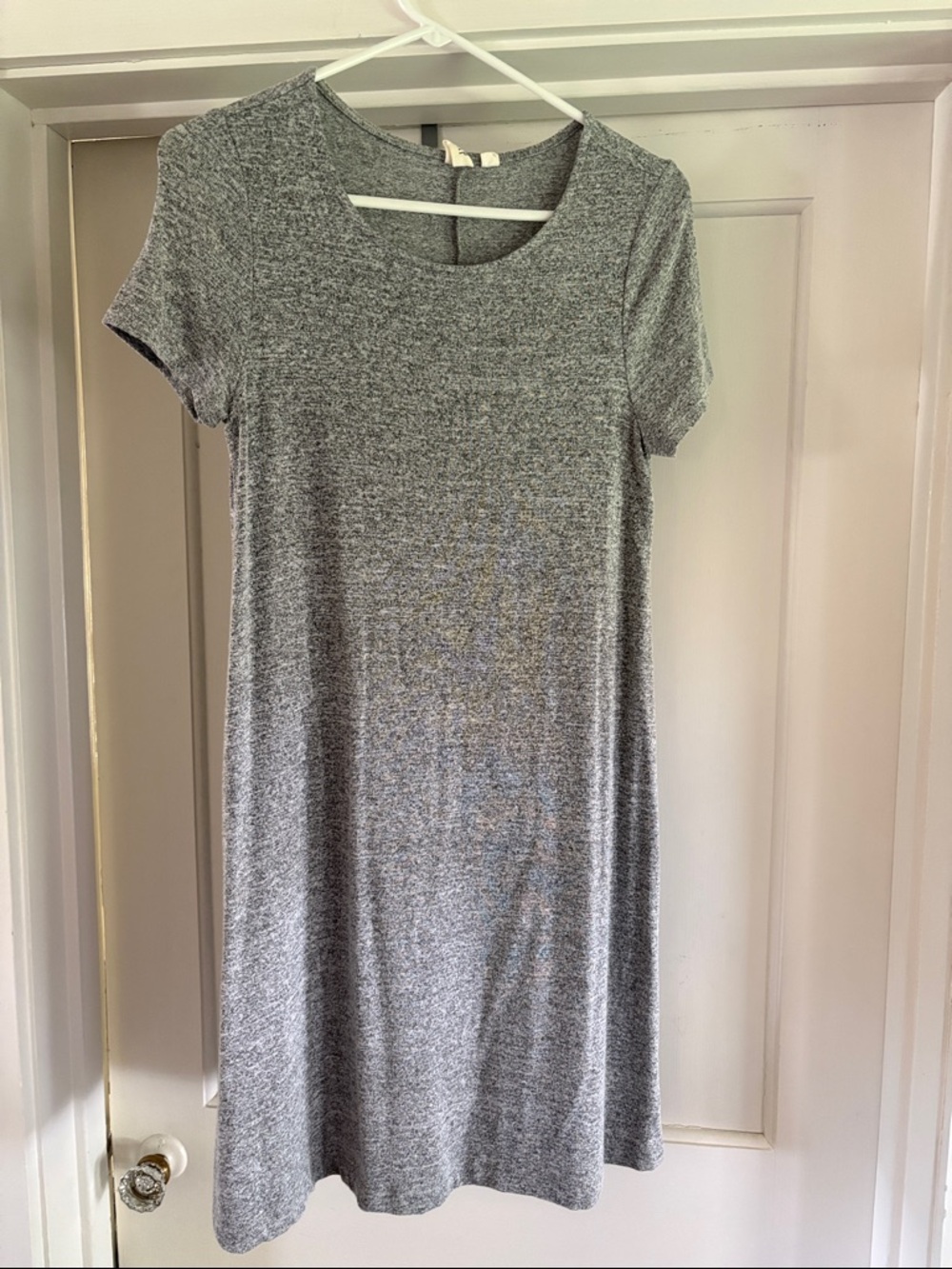 GAP Heather Gray Short-Sleeve Knit Dress